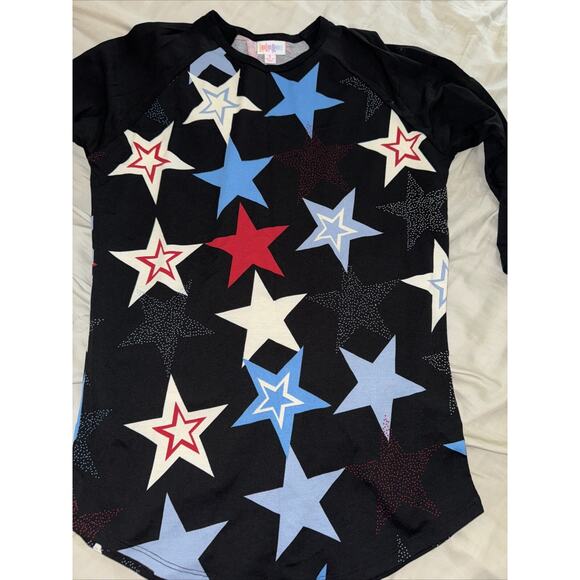 Lot Of 10 LuLaRoe Irma Azure Randy Shirt Skirt Tee Soft Patriotic Geometric - Picture 9 of 11